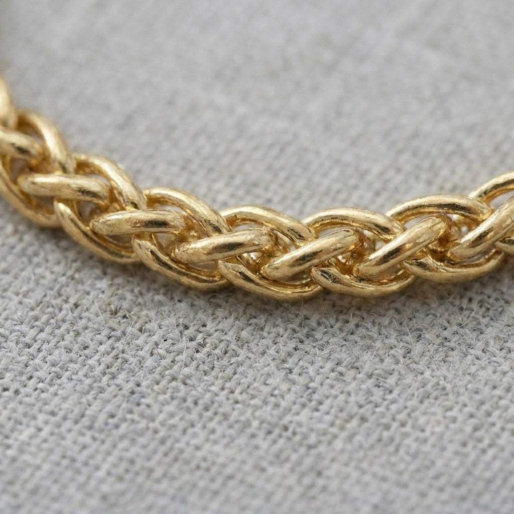 18K Solid Gold Franco Link Chain Necklace